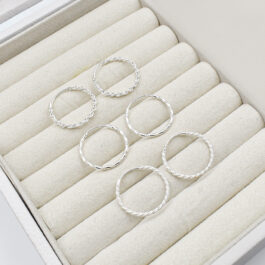 ARGOLLA DE PLATA TIPO CUBANA FACETADA X3 GRANDES 2CM