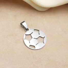 DIJE DE ACERO PELOTA DE FUTBOL PLANA