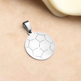 DIJE DE ACERO PELOTA DE FUTBOL PLANA