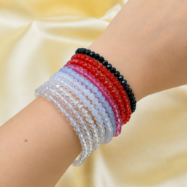PULSERA DE CRISTAL ELAZTIZADA X10