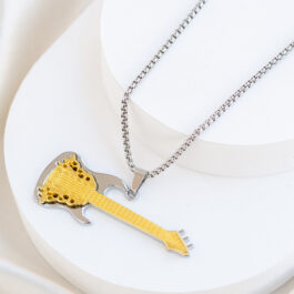 COLLARES DE ACERO/DORADO/COMBINADO C/MAXI DIJE PARA HOMBRE