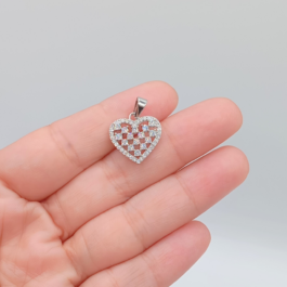 DIJE PLATEADO VARIOS DISEÑOS C/ MICROPAVE Y CUBICS