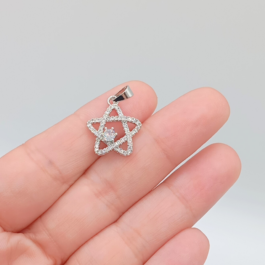 DIJE PLATEADO VARIOS DISEÑOS C/ MICROPAVE Y CUBICS