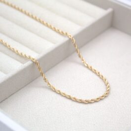 CADENA DE ACERO DORADO TURBILLON 2.5MM 50CM