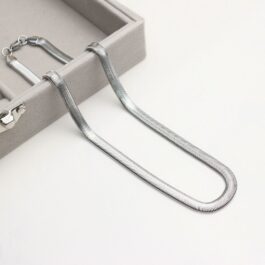 CADENA DE ACERO COBRA PLANA CHATA ANCHA 5.0 55CM