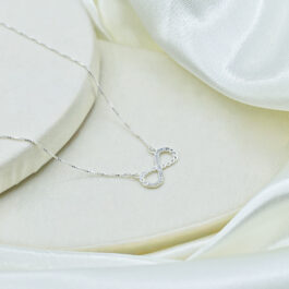 COLLAR DE PLATA INFINITO C/STRASS