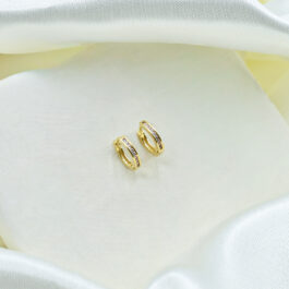 ARO ARGOLLA BAÑADO  ORO 18K TIPO HUGGIS SIN FIN – SEMI CHICO