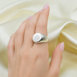ANILLO DE PLATA INFLADA PARA GRABAR SOLO MEDIDA CHICA