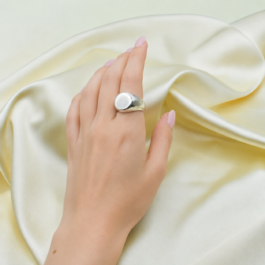 ANILLO DE PLATA INFLADA PARA GRABAR SOLO MEDIDA CHICA