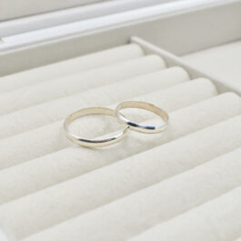ANILLO DE PLATA ALIANZA MEDIA CAÑA MED 3MM x UNIDAD