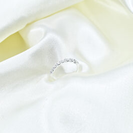 ANILLO DE PLATA TIPO TREBOL EN FORMA DE X C/ZIRCON