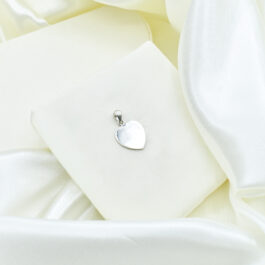 DIJE DE PLATA CORAZÓN PARA GRABAR DIBUJADO