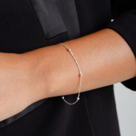PULSERA DE PLATA SINGAPUR CON BOLITAS