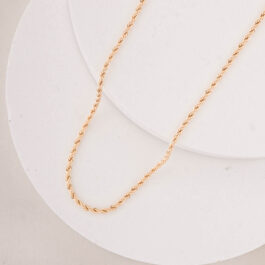 CADENA ORO 14K TURBILLON BRILLOSA 45CM