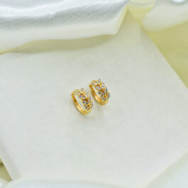 ARO ARGOLLA BAÑADO EN ORO 18K TIPO ESPIGA