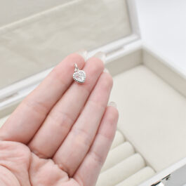 DIJE ITALIANO CORAZON CUBIC C/BORDE