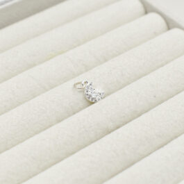 DIJE ITALIANO LUNA MICROPAVE C/CUBIC EN MEDIO