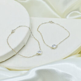 PULSERA DE PLATA 900 C/ SUSANITO SOLO BLANCO