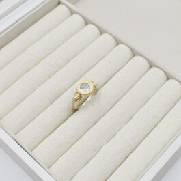ANILLO DE PLATA Y ORO BULGARI C/ CUBIC GRANDE
