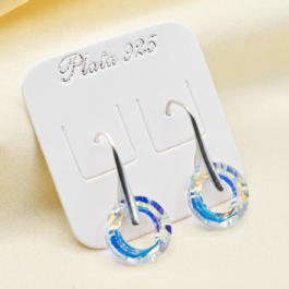 AROS PLATA CON CRISTAL DONA