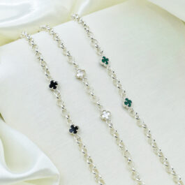 PULSERA DE PLATA ROLO C/MARINERO DOBLE VAN-CLEF C/PIEDRA