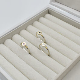 ANILLO DE PLATA Y ORO BULGARI FINO MINI