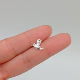 DIJE DE PLATA COLIBRI C/ZIRCON EN EL OJO PASANTE