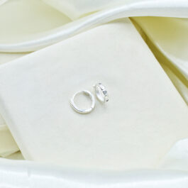 ARGOLLA ITALIANA LISA C/3 CUBIC BLANCOS INTERCALADOS