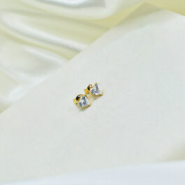 ARO  BAÑADO EN ORO 18K TIPO CORAZON MINI CHISPITA